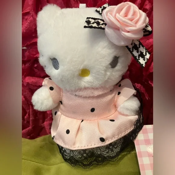 Hello Kitty Plush in Pink Polka Dot Dress - Picture 3 of 4